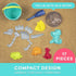 Dinosaur Beach Toys and Sand Tools Kids Set - Outdoor & Travel Fun for Toddlers, Boys or Girls with Dino Bucket for Sand Castle Building Kit - 21 ...