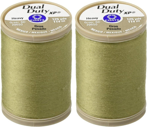 2-Pack - Coats & Clark S950-8450 Dual Duty XP Heavy Thread, 125-Yard Each, Dark Khaki2...