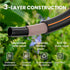Giraffe Tools Garden Leader Hose 5/8 inch x 2.5ft, Short Water Hose Heavy Duty, Flexible, Lightweight Hybrid Hose with Bend Protection, Male to Fe...