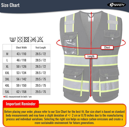 JKSafety Hi Vis Reflective Safety Vests for Men Women High Visibility Vest with Pockets Mesh Fabric Construction Safety Apparel Neon Vest for Work...