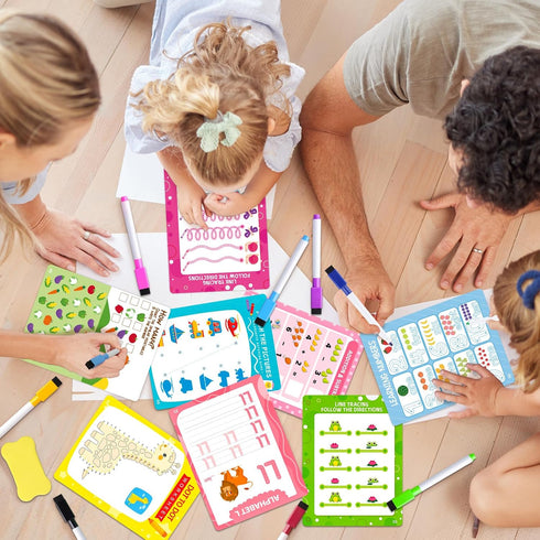 Preschool Learning Activities, 62 Pages Educational Workbook for Kids, Handwriting Practice, Montessori Toys, Autism Materials, Alphabet Learning,...