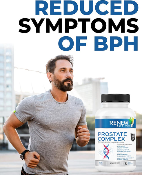 Renew Actives Prostate Complex Supplements - Promote Health for Men, Thyroid Gland, Eyesight, and Immune Function - Powerful Antioxidant Formula -...