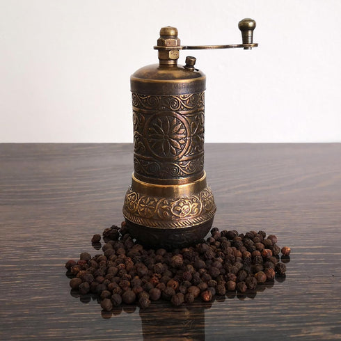 Pepper Grinder - Manual Spice Grinder - Herb Grinder - Pepper Grinder Mill - Pepper Mill - Spice Grinder - Coffee Bean Grinder (Aged Yellow)...