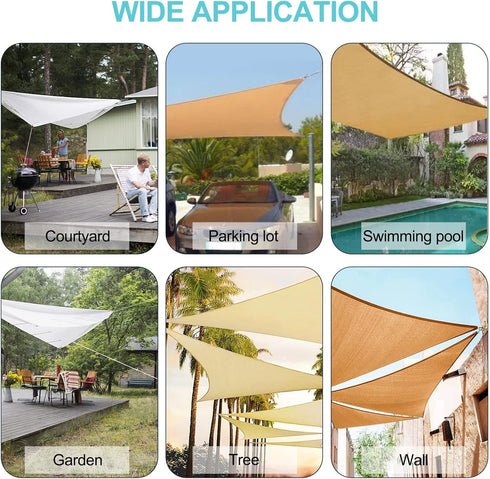 HOMPER Awning Attachment Set, Heavy Duty Sun Shade Sail Stainless Steel Hardware Kit for Garden Triangle and Square, Rectangle, Sun Shade Sail Fix...