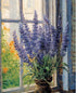 Tucocoo Lavender Paint by Number for Adults, DIY Digital Oil Painting Kits on Canvas with Brushes and Acrylic Pigment, Rustic Window Blooming Flor...