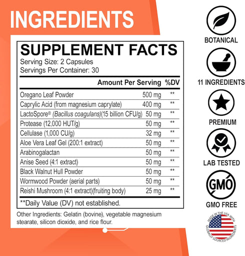 Candi Cleanse Support Supplement Pills - Anti Overgrowth Supplements for Women & Men - Extra Strength Balance Control Probiotic Complex Cleanser -...