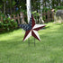 Metal Barn Star Yard Sign Patriotic Garden Stakes Hanging Star Ornament with Stake Outdoor 4th of July Lawn Decoration Party Supplies USA Flag Dec...