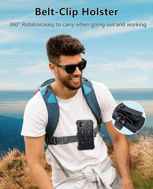 FNTCASE for iPhone 11 Phone Case: for iPhone XR Case with Kickstand & Holster Shockproof Military Grade Protective Cover - Dual Layer Full Protect...
