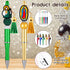 Colarr 12 Sets Christmas Beadable Pens Bulk Halloween Bead Pens with Colorful Beads Tassels Clasps and Beaded Pens DIY Pens Making Kit for Women K...