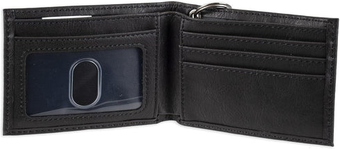 Dickies Men's Bifold Wallet-High Security with ID Window and Credit Card Pockets, Classic Black, One Size...