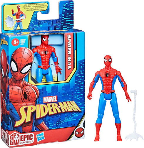 Marvel Epic Hero Series Classic Spider-Man Action Figure, 4-Inch, With Accessory, Marvel Action Figures for Kids Ages 4 and Up, Medium...