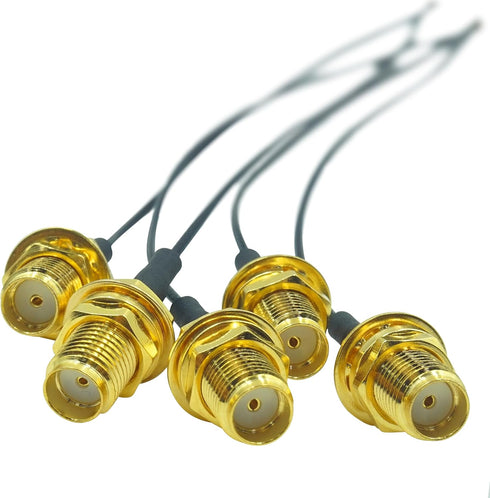 IPEX1 U.FL IPX to SMA Female Pigtail Antenna U.FL IPX Wi-Fi Coaxial Low Loss Cable UFL IPEX 5pcs 6 inch for 4G, 5G, Bluetooth, 900 MHz,GPS, Drone,...