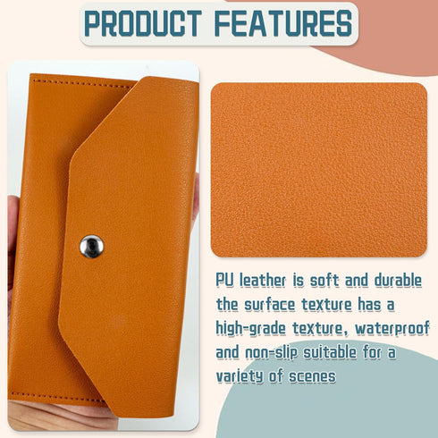 6 Pcs Cash Envelope wallets Reusable PU Leather Money Organizer for Cash Money Pouch Binder Organizer for Women Purses for Women on Holidays, Wedd...