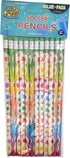 Fun Soccer Ball Print Colorful Pencils with Eraser Top (7.5" Standard size) Euro Football Design. #2 Lead. Unsharpened. Made of Wood. (24)...