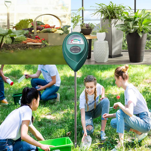 XLUX Long Probe Deep Use Soil Moisture Meter, Water Monitor Indicator Sensor, Hygrometer for Outdoor Indoor Large Pot Plants, Flower, Gardening, F...