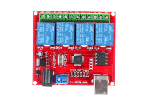 NOYITO 4-Channel 12V Computer USB Control Switch Relay Module Drive-Free Relay Module Plug and Play Suitable for PC Smart Controller......