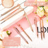 9 Pcs Rose Gold Ballpoint Pens Set with Metal Crystal Diamond Design for Women - Fancy Pens for Journaling, Writing, Gifts...