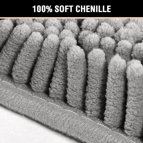 H.VERSAILTEX Chenille Bath Mat Thick Soft Absorbent for Bathroom, Microfiber Dries Quickly, Shaggy Washable Plush Durable Rug, Bathtub and Shower ...