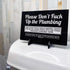 Funny Do Not Flush Sign for Bathroom, 6x4 Please Dont F Up the Plumbing Funny Bathroom Signs, Acrylic Please Do Not Flush Anything Except Toilet P...