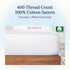 California Design Den White Twin XL Fitted Sheet, 100% Cotton 400 Thread Count Sateen, 1 Fitted Sheet Only for Home, Fits College Dorm Mattresses ...