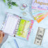 12PCS PVC A6 Binder Pockets + 12PCS Monthly Expense Tracker Budget Sheets, Clear Zipper Cash Envelopes for Budgeting, 6-Hole Planner Binder Insert...