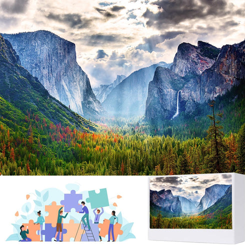 Yosemite Jigsaw Puzzles for Adults 1000 Pieces, 1000 Pieces for Nature National Park Puzzles, for Women & Men & Mom & Dad...
