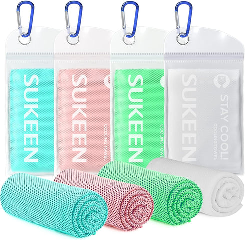 Sukeen Mini Cooling Towel(31 "x9),Kids Cooling Towel,Ice Towel,Soft Breathable Chilly Towel,Microfiber Towel for Boys and Girls Shool,Sport,Runnin...