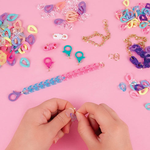 Make It Real All Linked Up Bracelet Making Kit - DIY Charm Bracelet Making Kit for Girls - Kids Bracelet Making Kit for Teen Girls - Jewelry Makin...