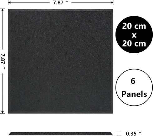 Vienrose 6 Pack Felt Bulletin Board 7.87"x7.87" Pin Board Wall Decoration with 35 Push Pins and Removable Adhesive Tabs for Office Home and School...