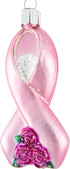 Old World Christmas Pink Ribbon with Roses Glass Blown Ornament for Christmas Tree...