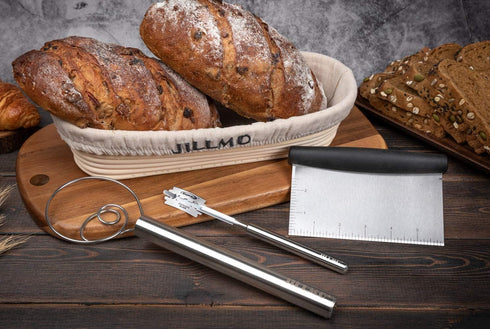 JILLMO Bread Lame, Stainless Steel Bread Scoring Tool with 10 Blades...