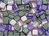 Scara 150 pcs Tile Beads 0.24 x 0.24 inches (6x6 mm), 2 Holes, Czech Glass Beads, Glass Beads for Jewelry Making Kit, Mix Violet Lilac Gray...