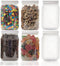 ljdeals 16 oz Clear Plastic Jars with Lids, Storage Containers, Wide Mouth PET Mason Jars, Pack of 6, BPA Free, Food Safe, Made in USA...