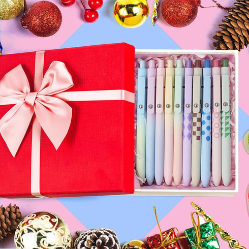 Gel Pens,10 Pcs Medium Point Smooth Writing Pens Cute Pens for Women, High-End Series 0.7mm Black Ink Pens for Journaling Note Taking, School Offi...