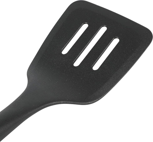 Oster Baldwyn 13" Slotted Nylon Turner Spatula - Black w/Stainless Steel Handle...