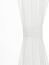 Aquazolax Front Door White Sheer Curtain Privacy Translucent Linen Textured French Door Curtain Panels Rod Pocket with Tie Back for Kitchen Door, ...