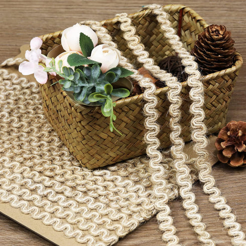 15Yards 13mm/0.51 inch Wide of Jute Ribbons, Ribbons Lace Craft Ribbon Net DIY Sewing Craft Gifts Wrapping Party Holiday and Rustic Wedding Decora...