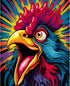 Painting Kits for Adults Cock Rooster,Paint by Numbers for Beginner Kids Acrylic Painting Kit,Oil Painting for Adults Kids Paint by Number Craft C...