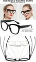 AEZUNI Oversized Reading Glasses Women Large Readers 0 1.0 1.25 1.5 1.75 2.0 2.25 2.5 2.75 3.0 3.5 4.0 5.0 6.0(Black,175)...