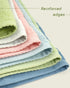Cleanbear Pure Cotton Wash Cloths Face Cloths, 6 Colors per Set, 13 x 13 Inches (Light Blue, Jade Green, Light Green, Grey, Light Grey, Pink)...