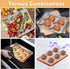 Mini Toaster Oven Pan with Rack & Mat Set, P&P CHEF 9 Inch Stainless Steel Small Toaster Oven Tray with Wire Rack & Silicone Mat for Small Oven & ...
