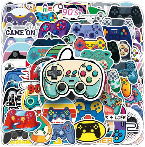 100 Pcs Play Game Stickers for Teen, Cool Cartoon Trendy Gamepad Waterproof Gaming Sticker,Vinyl Laptop Phone Skateboard Stickers....