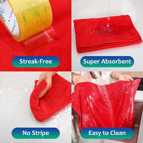 3 Pcs Extra Large Microfiber Cleaning Cloth 30" x 20" Washable Reusable Microfiber Towel Streak Free Lint Free Cloth for Cleaning Home Glass Offic...