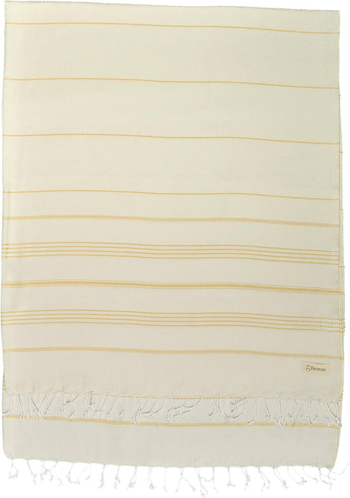 Bersuse Towels Anatolia XL Beach Blanket Throw Blanket Turkish Towel 100% Cotton Extra-Large Quick-Dry Lightweight Premium Peshtemal Towel - 61x82...