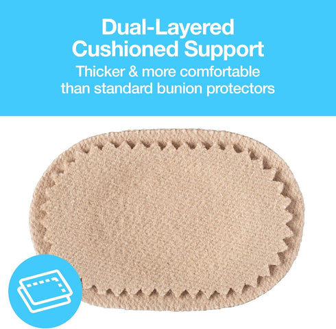 ZenToes Bunion Pain Relief Pads to Wear with Shoes - Moleskin Guards Protect Feet for Men and Women, All-Day Water-Resistant Self-Stick Adhesive -...