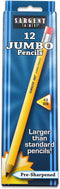 Sargent Art 4 x 3pk Jumbo Pencils, total 12 Class Pack, Beginner Yellow Pencils, Mega Size, Non-Toxic...
