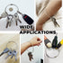 CrocSee 3 Inch Diameter Stainless Steel Threaded Locking Key Rings, Keychain Ring Organizer with Screw Lock, Keyring Holder...