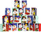 Iconikal 20-Pack Christmas Gift Bags, Small 4x6x2.5-Inch, Snowman Santa Reindeer, Ribbon Handles...
