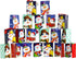 Iconikal 20-Pack Christmas Gift Bags, Small 4x6x2.5-Inch, Snowman Santa Reindeer, Ribbon Handles...