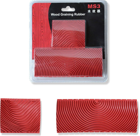 Wood Graining Painting Tool, Rubber Empaistic Wood Grain Tool Household Wall Art Paint 3"/6"(MS3)...